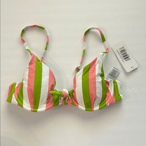 Dippin' Daisy's striped bikini swim top size small NWT